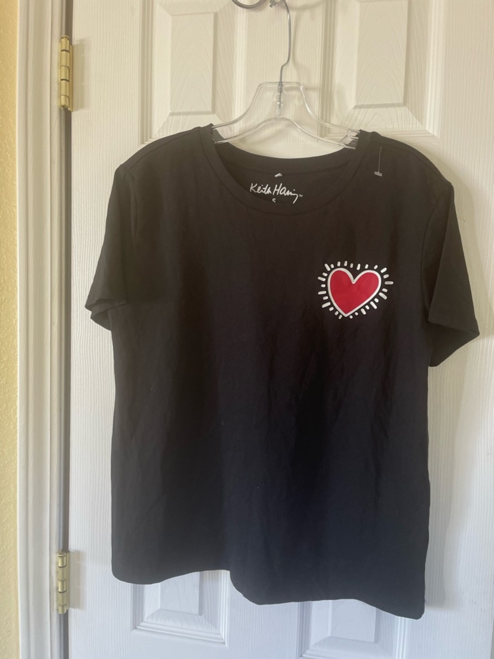 Keith Haring ❤️Short Sleeve Tshirt Dark Green Size Small.